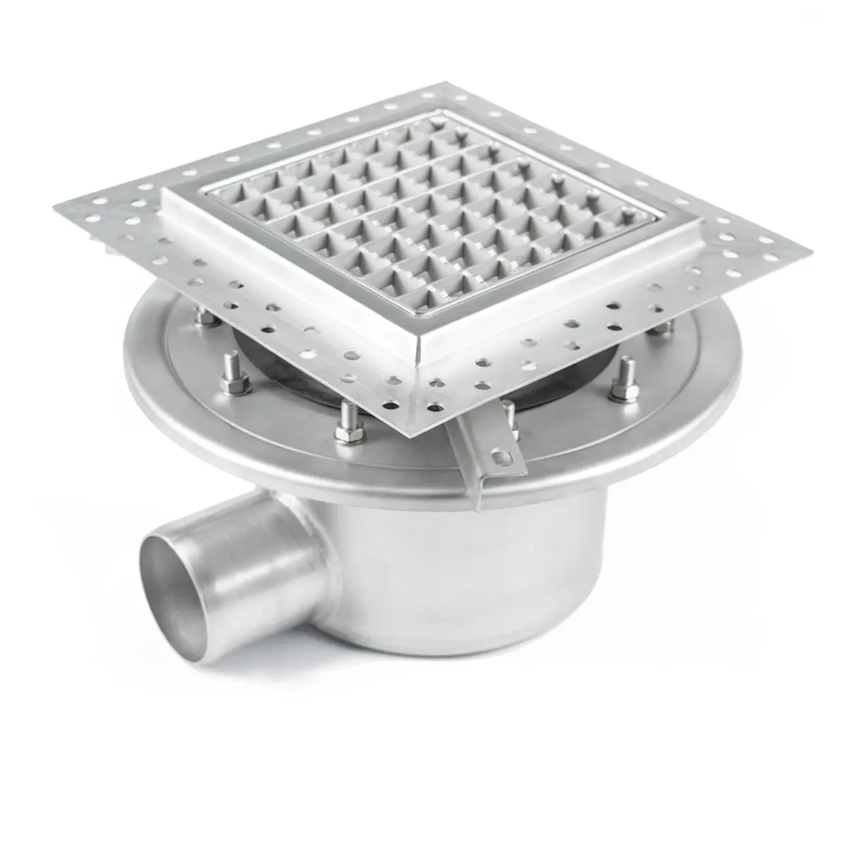 Seitlicher Einlauf zweiteilig mit rutschfester Abdeckung