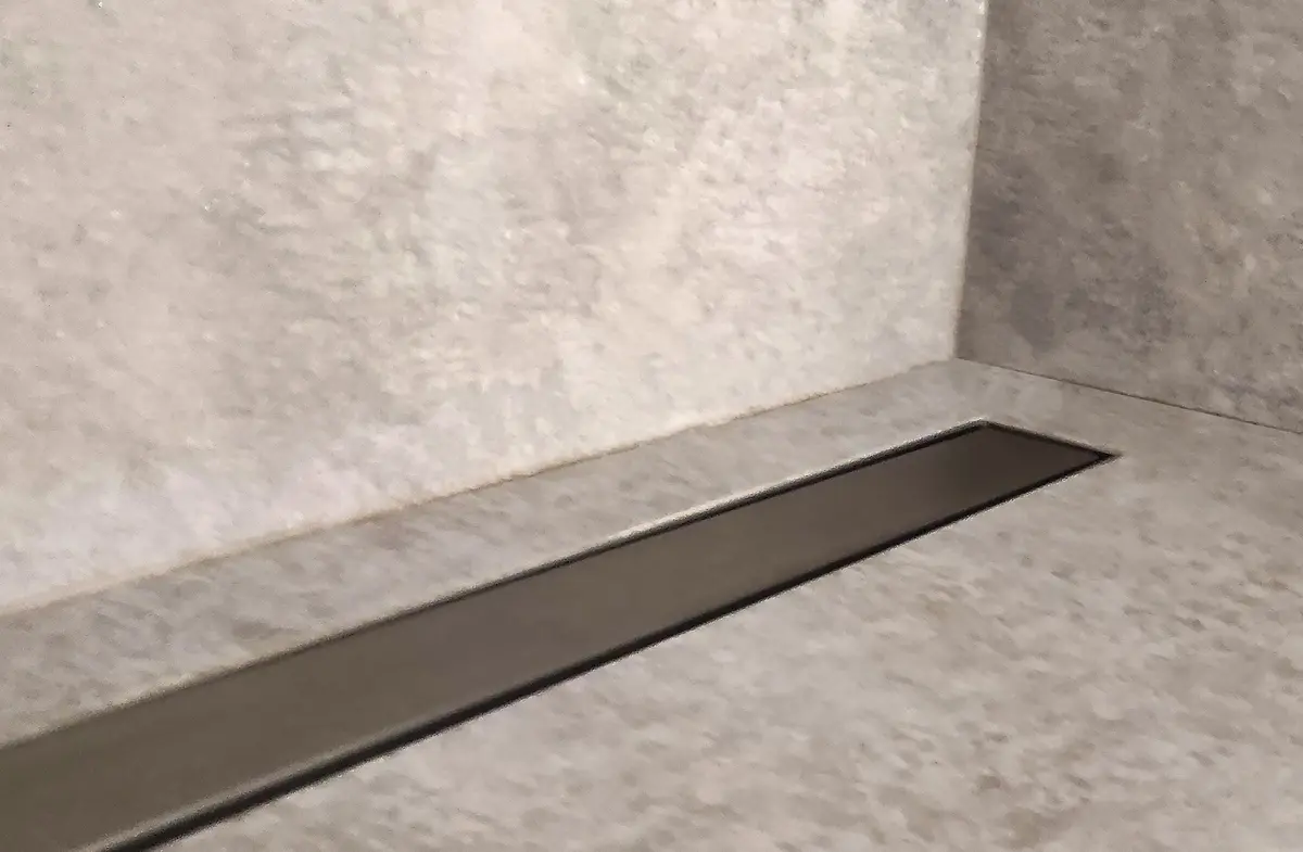 Edelstahl-Duschrinne linear