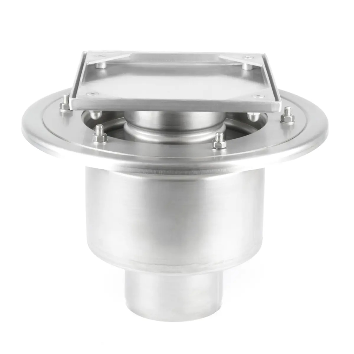 Edelstahl-Inspektionsschacht zweiteilig unten mit Abdeckung für Fliesenverkleidung