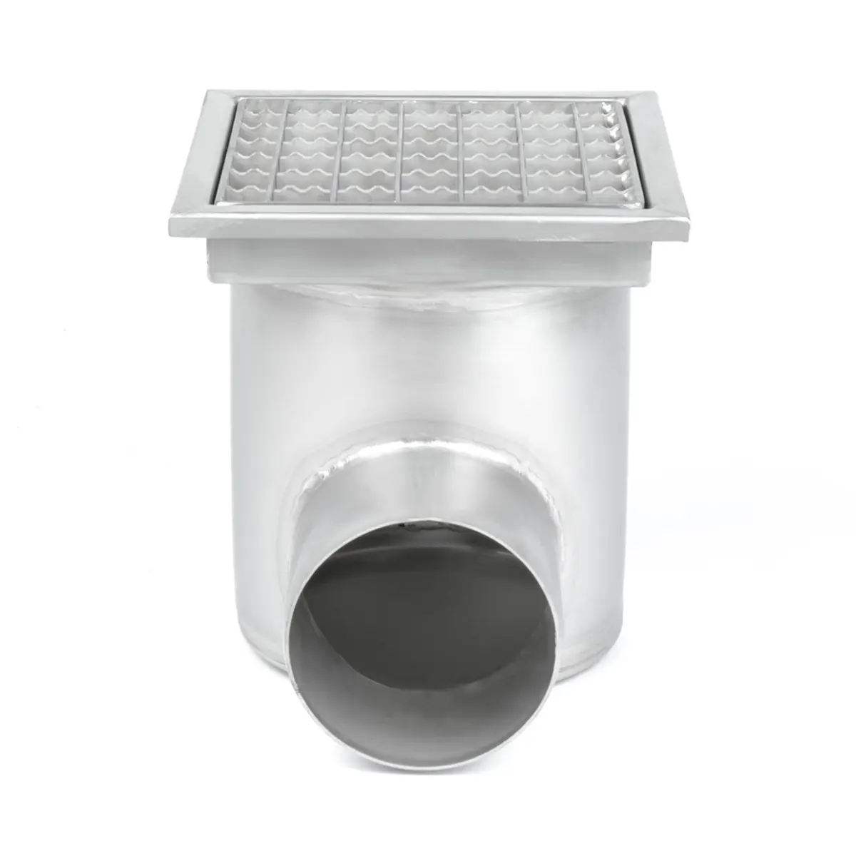 Quadratischer Seiteneinlass mit rutschfester Abdeckung