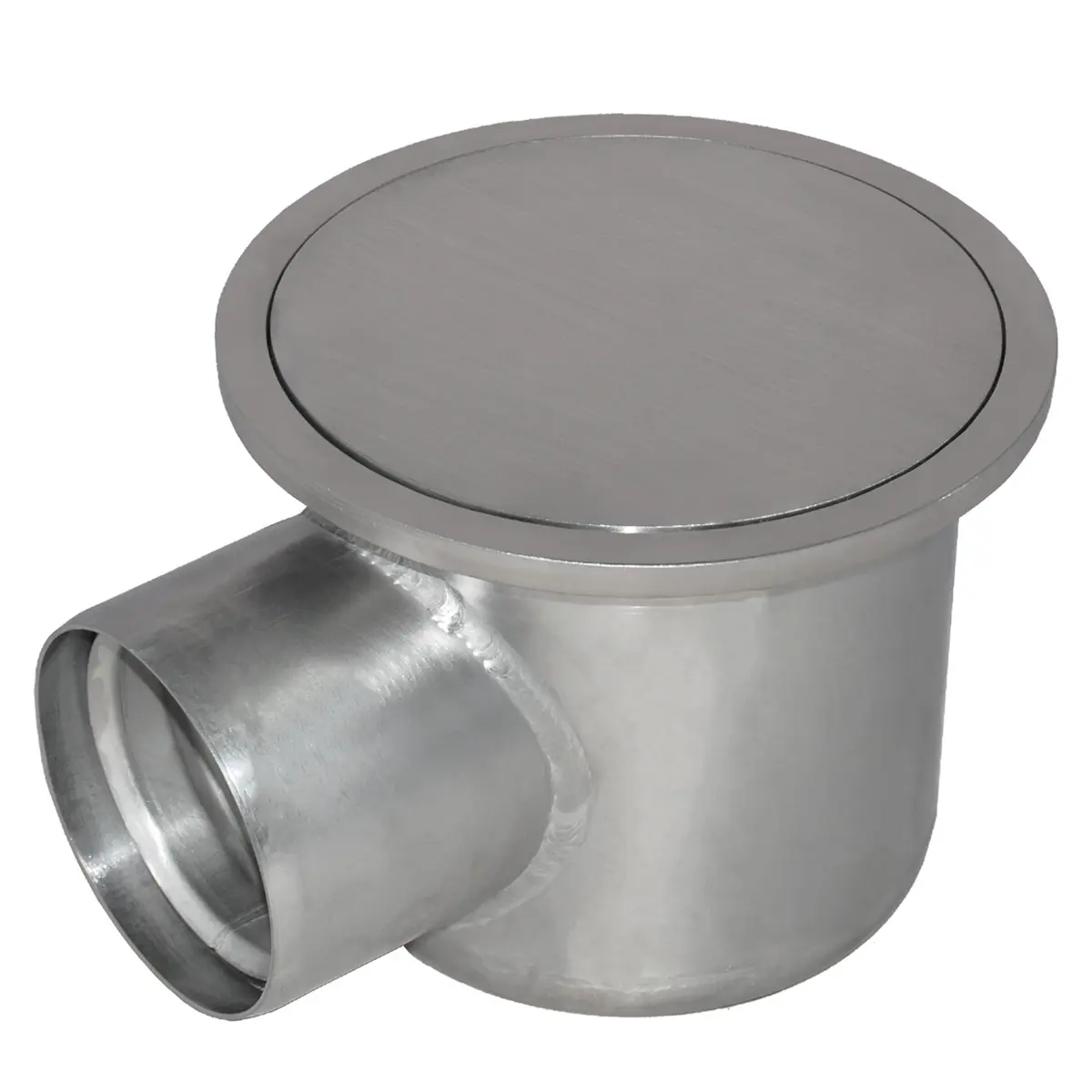 Runder Seitenablauf mit dichter Plattenabdeckung