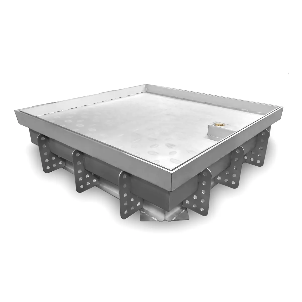 Professioneller Edelstahl-Inspektionsschacht mit Deckel für Pflastersteine oder Beton