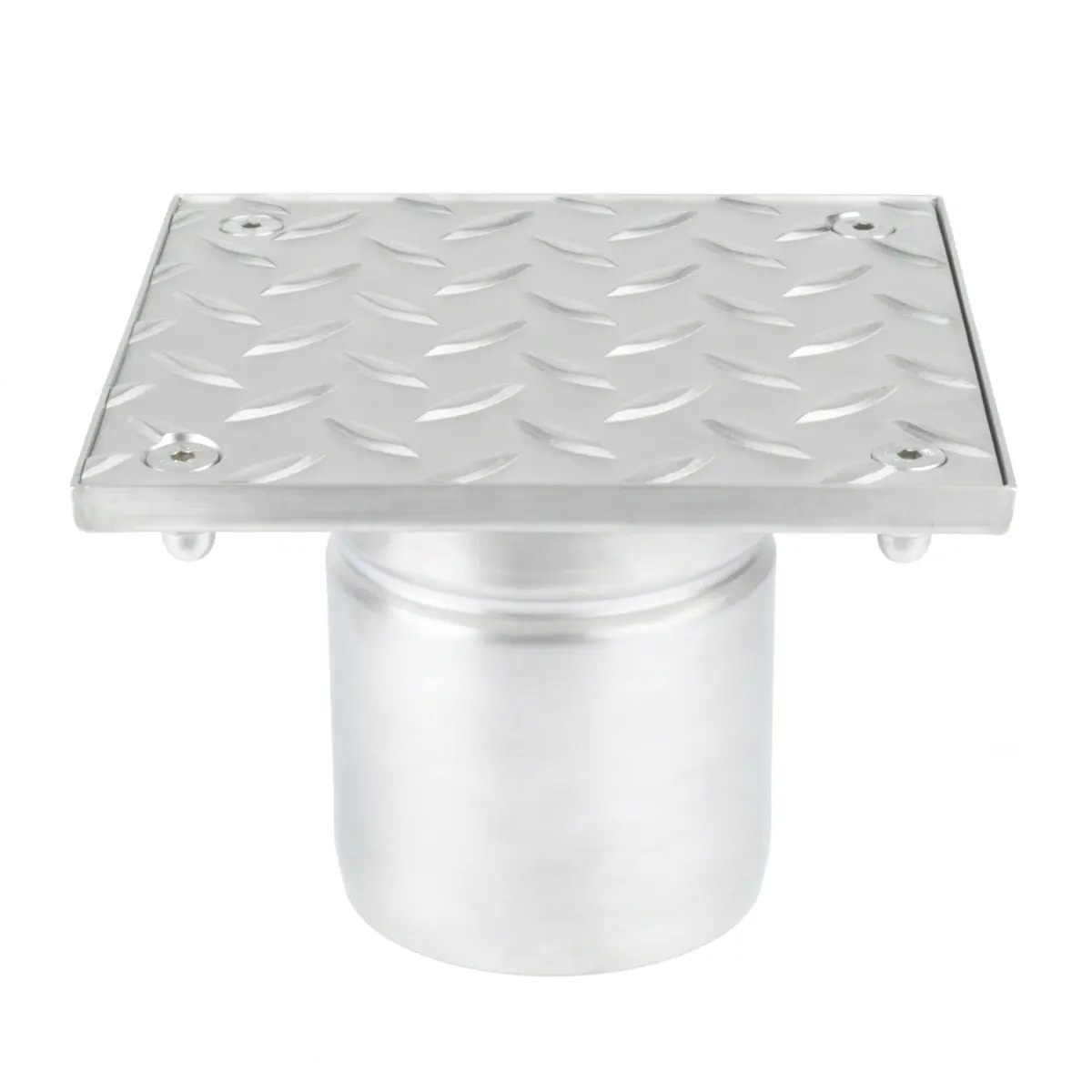 Vertikale Edelstahl-Inspektion mit geriffelter, verschraubter Abdeckung