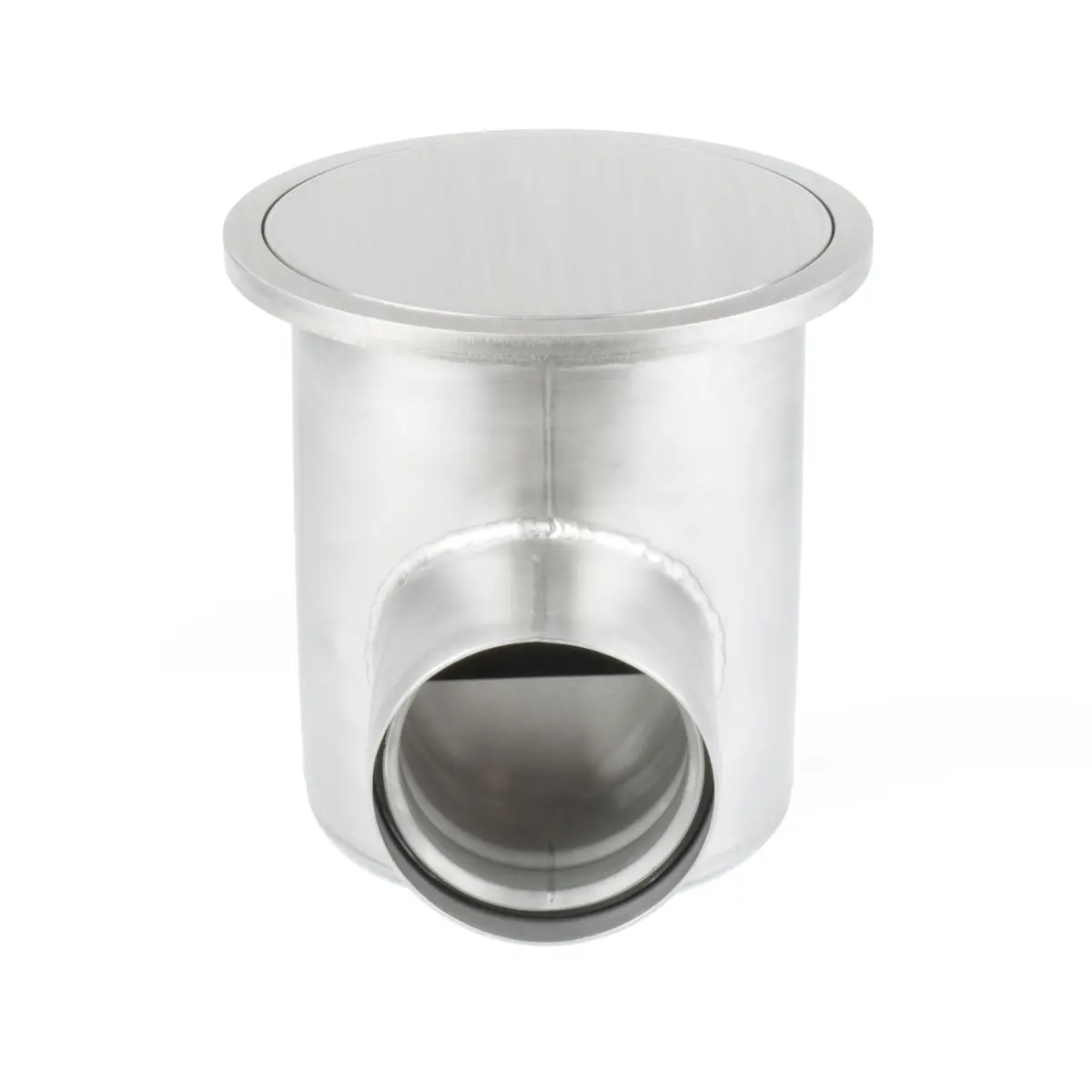 Runder Seitenablauf mit dichter Plattenabdeckung