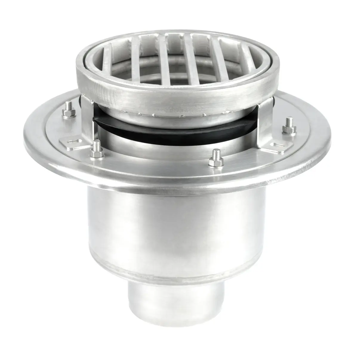 Zweiteiliger runder Bodenablauf mit Leiterabdeckung