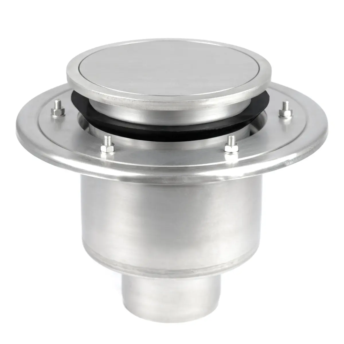 Vertikaler, zweiteiliger runder Bodenablauf mit wasserdichtem Deckel