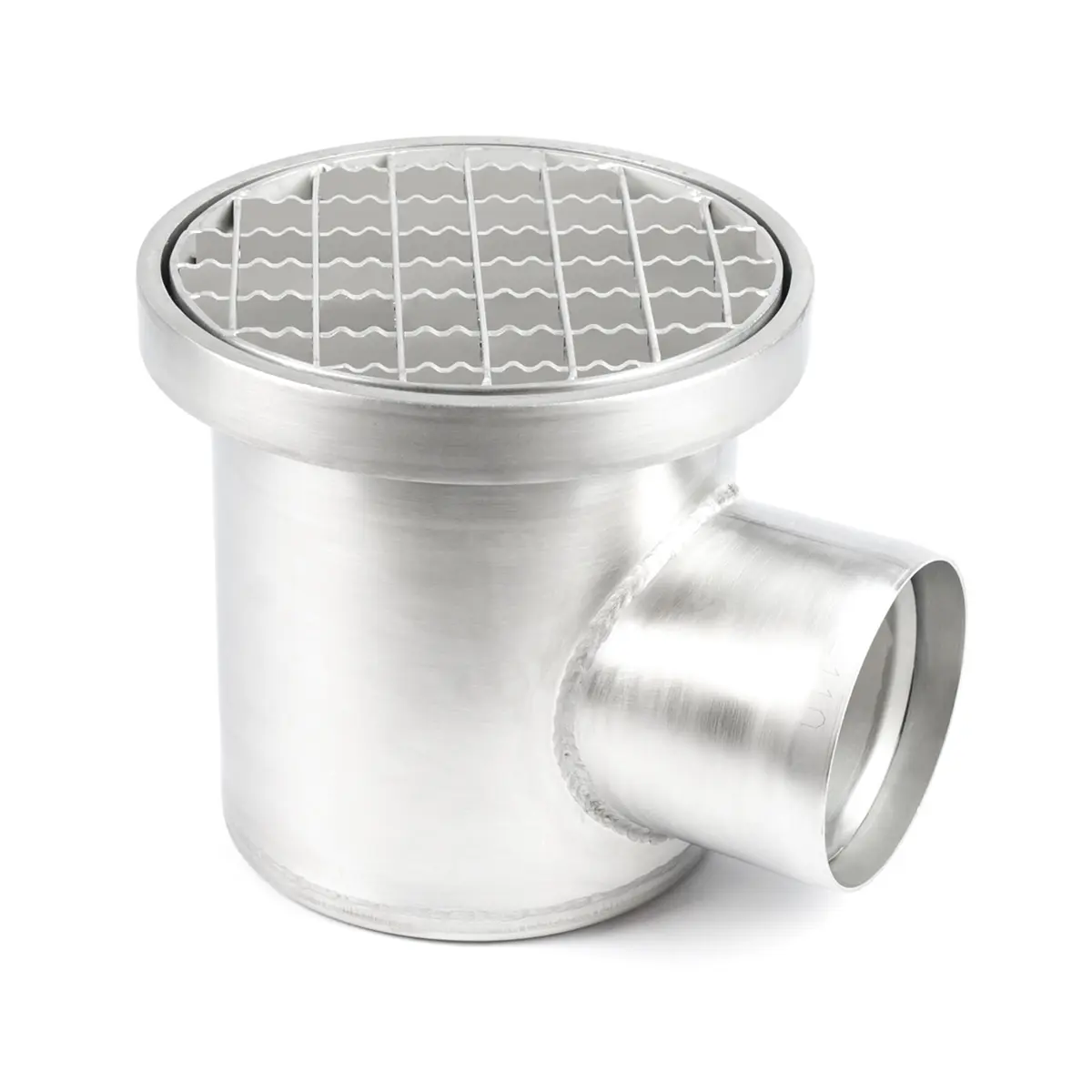 Runder Seitenablauf mit rutschfester Abdeckung