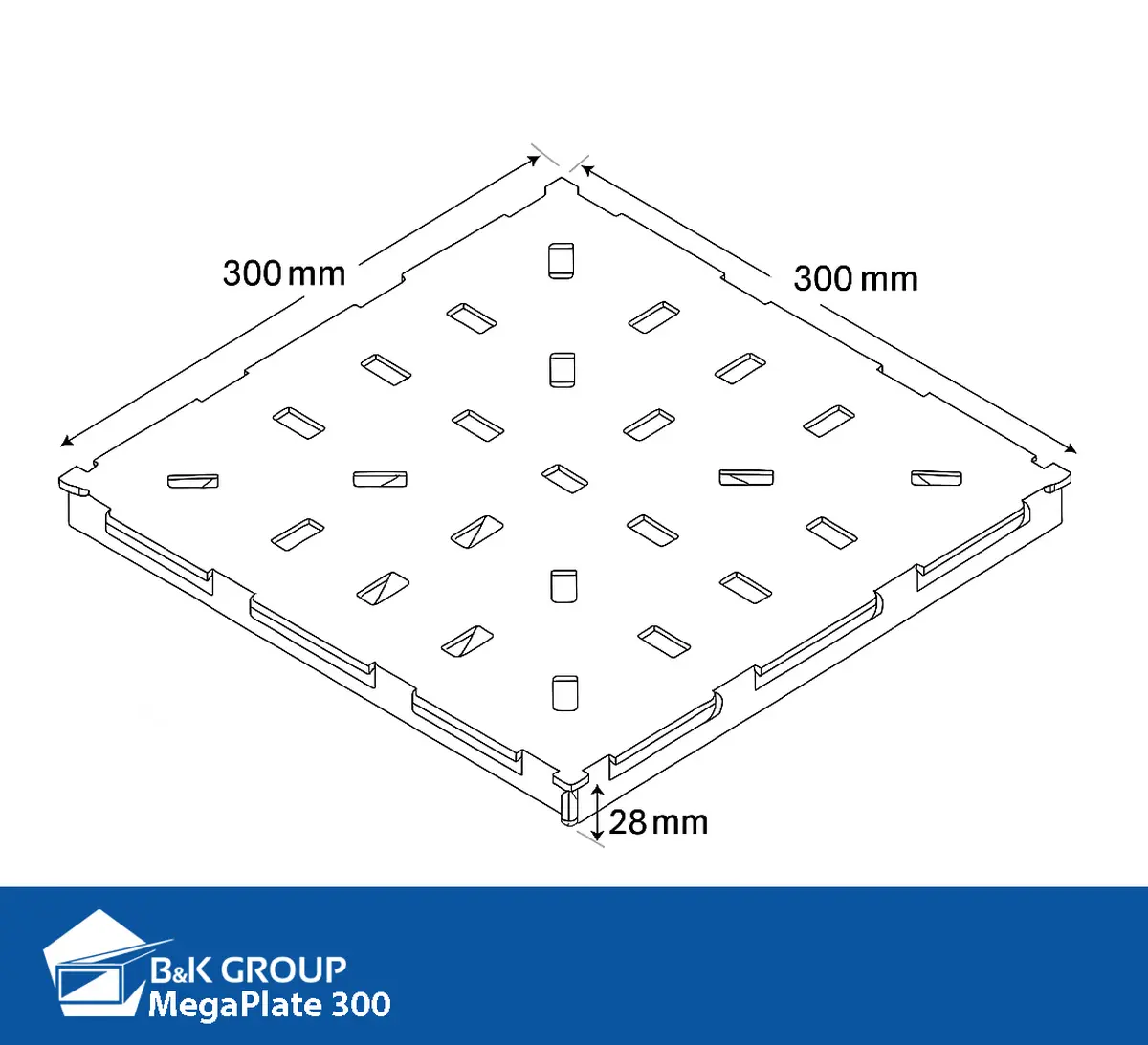 Edelstahl-Bodenplatten MegaPlate 300