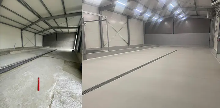 Industrierinne in der Produktionshalle